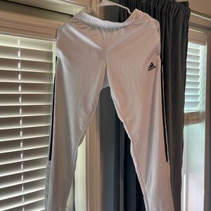 Adidas Womens White Joggers with Black Accents